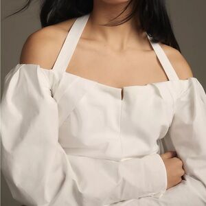 Sunday in Brooklyn Long-Sleeve Structured Crop Top